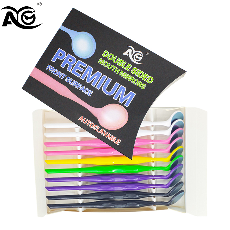 Teeth Whitening Accelerator - AG 10개입/박스 치과용 양면 구강 거울,