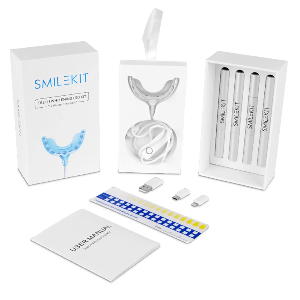 Teeth Whitening Kit With Light - 스마트 타이밍 16 LED 냉광 치아