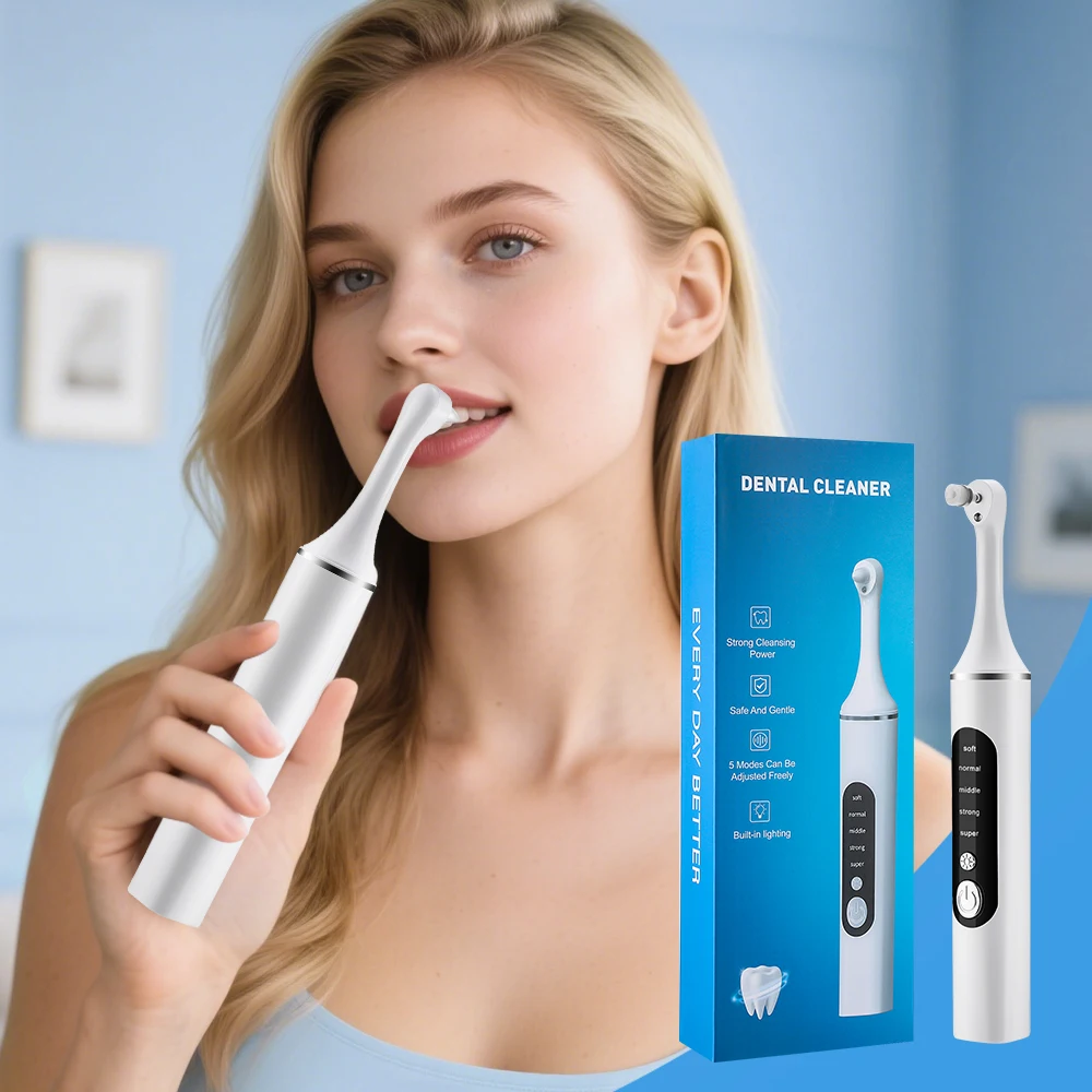 전동 치아 광택기 치아 미백 클리너 6개 브러시 헤드  - Teeth Whitening Kit With Light 리뷰 및 가격