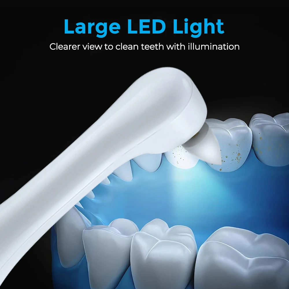 전동 치아 광택기 치아 미백 클리너 6개 브러시 헤드  - Teeth Whitening Kit With Light 리뷰 및 가격