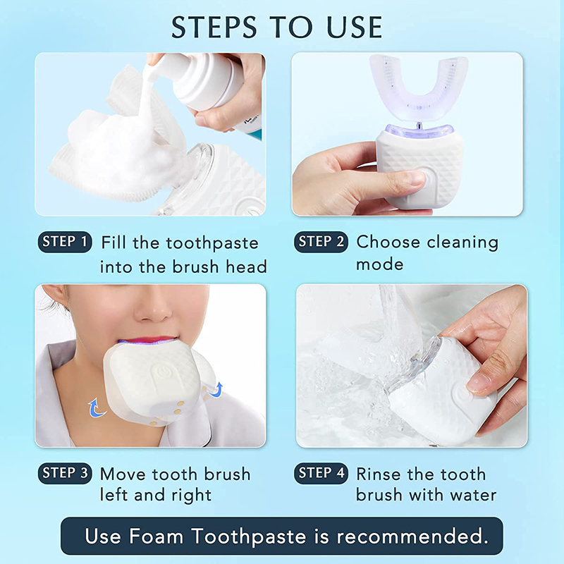 U자형 충전식 라이트 빠른 미백 치아 미백기 전문 치아 - Teeth Whitening Kit With Light 리뷰 및 가격