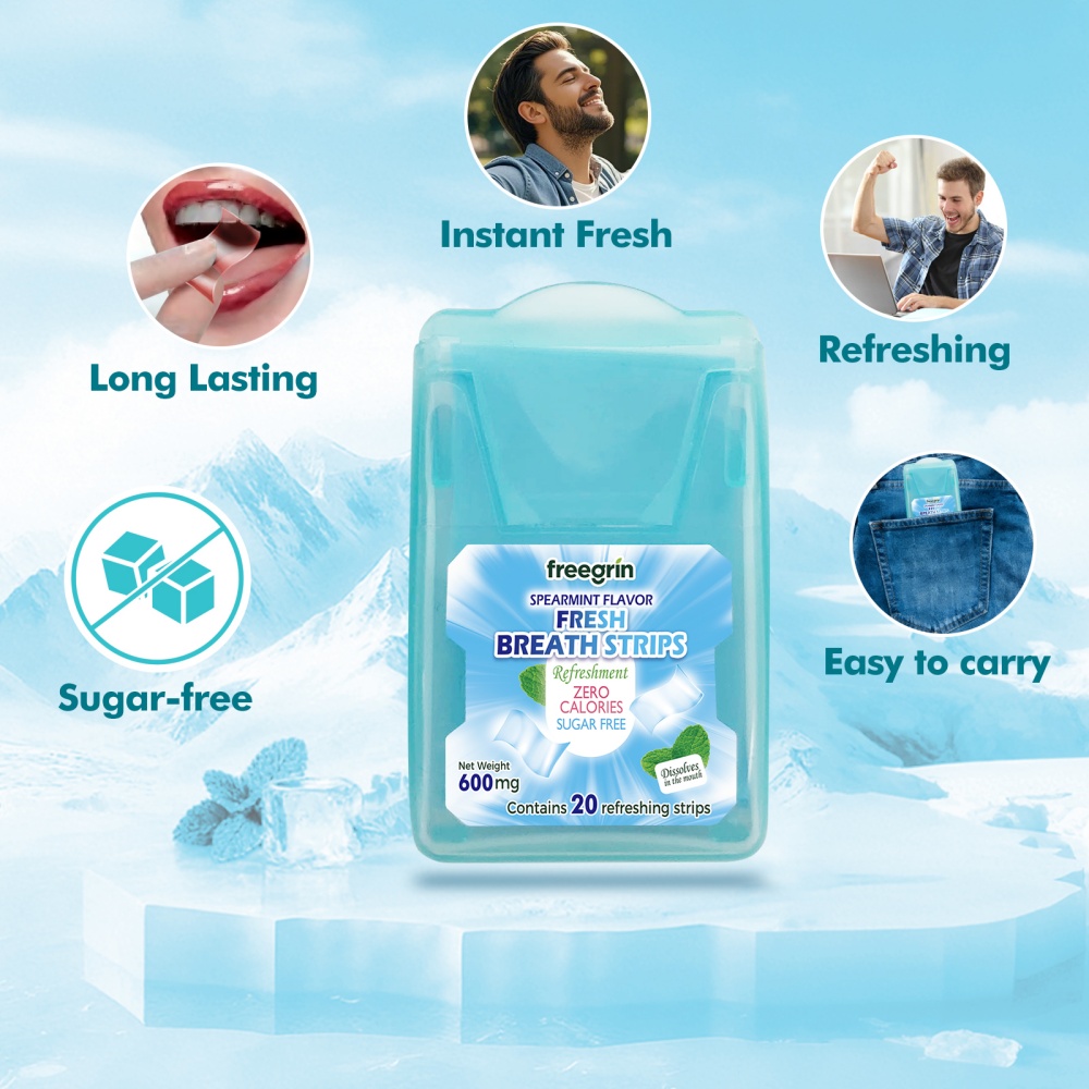프리그린 스피어민트 향 구취제거 스트립 휴대용 스트립  - Teeth Whitening Instant 리뷰 및 가격