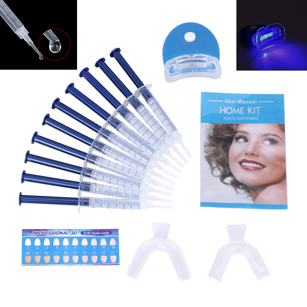 1 세트 치아 미백 44% 과산화물 치과 표백 시스템  - Teeth Whitening Kit With Light 리뷰 및 가격