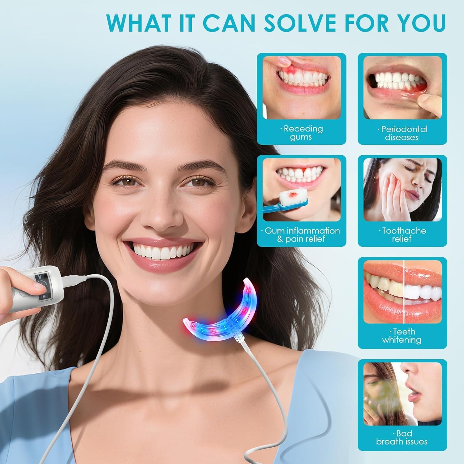 치아 미백 가속기 램프 블루&레드 라이트 LED 구강  - Teeth Whitening Accelerator 리뷰 및 가격