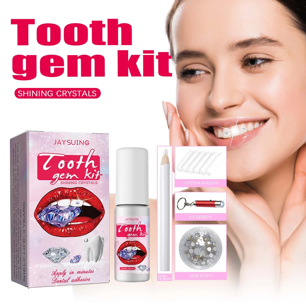 DIY 치아 보석 키트, 경화 조명 접착제, 크리스탈  - Teeth Whitening Kit With Light 리뷰 및 가격
